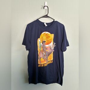 Zac Brown Band Out In The Middle Tour 2022 T Shirt Tee Blue Unisex Size Large